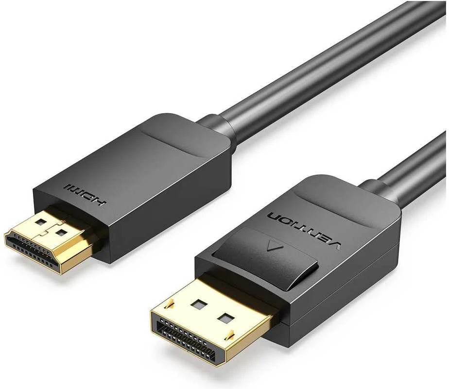 Vention DisplayPort į HDMI kabelis 3 m ventiliacijos HADBI (juodas)