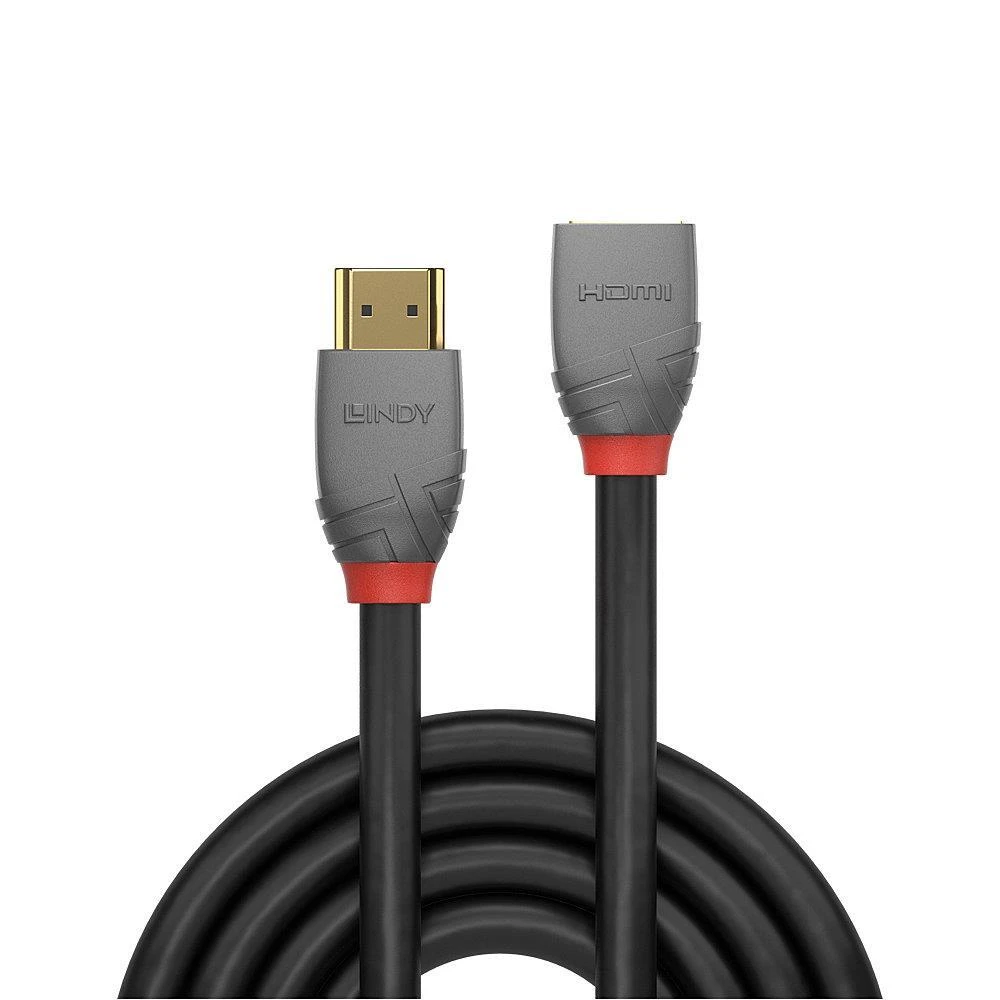 Lindy HDMI prailgintuvas su raudonais žiedais