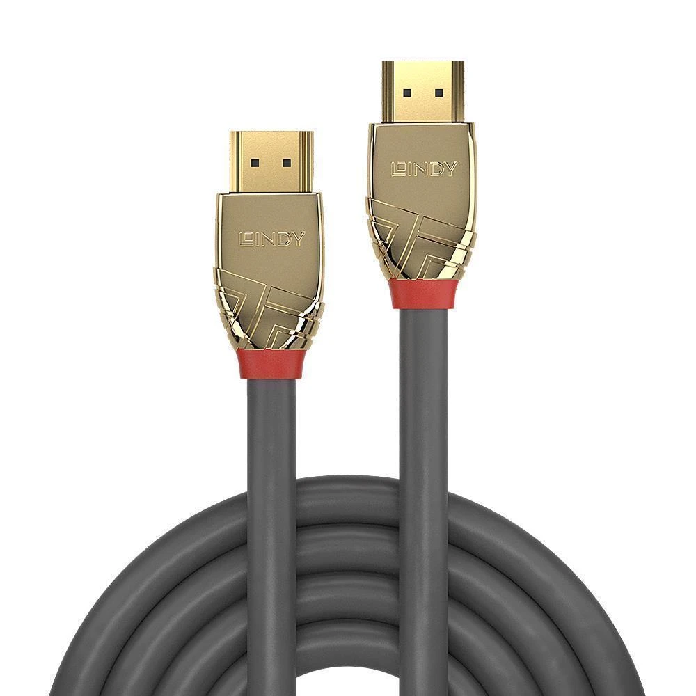 HDMI kabelis - LINDY Gold Line Didelės Spartos HDMI Kabelis M/M, 1 m, Pilkas