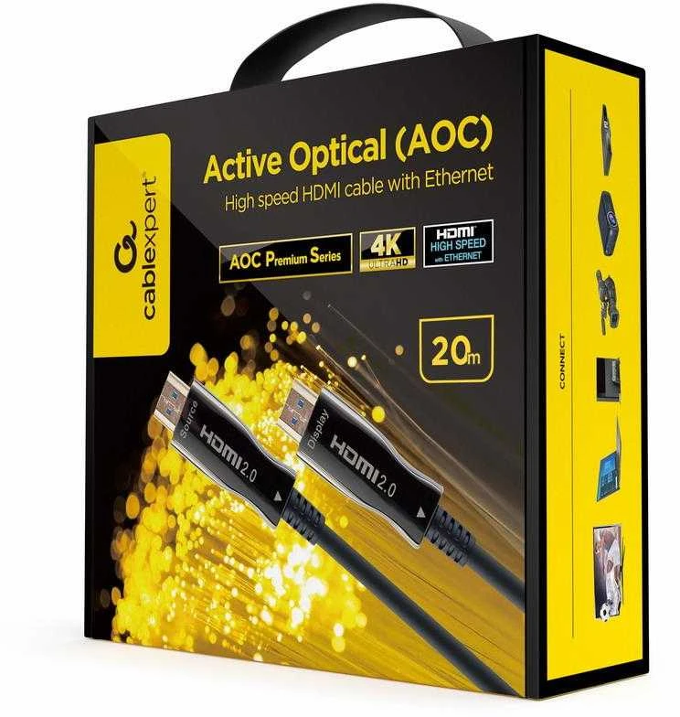 GEMBIRD Active Optical AOC Didelės spartos HDMI laidas su Ethernet AOC Premium Series 20m