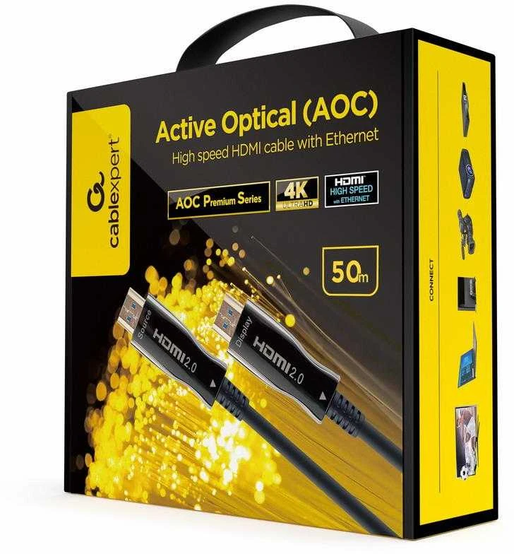 GEMBIRD Active Optical AOC Didelės spartos HDMI laidas su Ethernet AOC Premium Series 50m