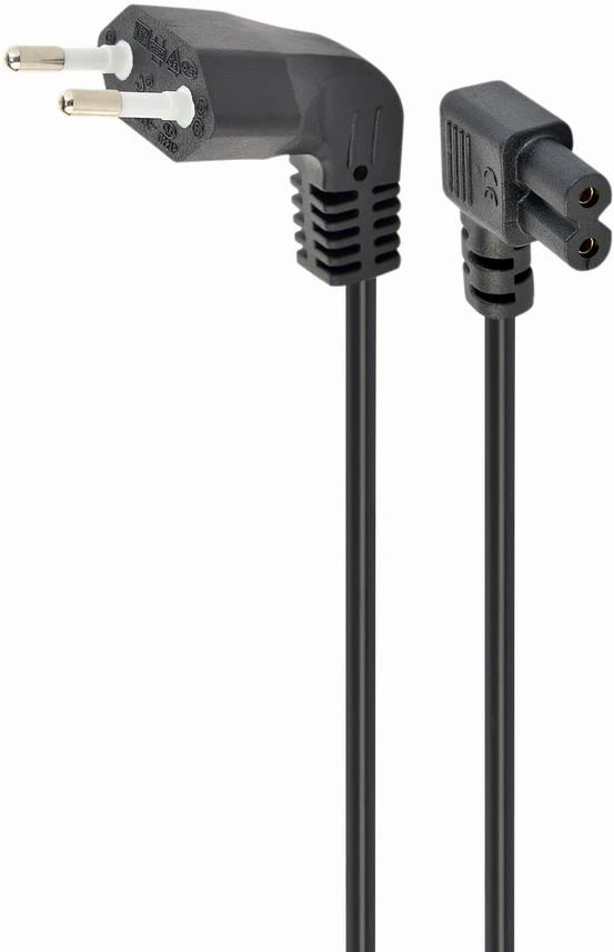 GEMBIRD PC-184L Gembird maitinimo laidas (C7), kampinės jungtys, 1m