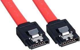 SATA Laidas - LINDY Vidinis SATA Laidas, 2x7 Pin Fiksavimo Tipas, 0.5 m, Juodas