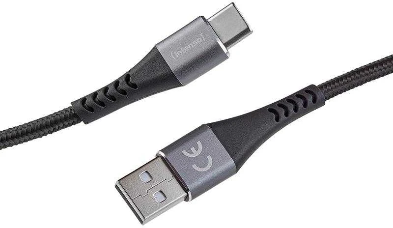 „Intenso A315C“ USB-C įkrovimo / duomenų perdavimo laidas, 1,5 m, greitas įkrovimas iki 60 vatų, juodas, 161 mm, 92 mm, 26 mm, 66 g