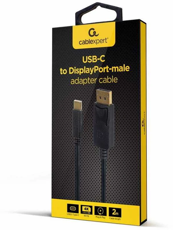 GEMBIRD USB-C į DisplayPort-male adapteris 4K 60 Hz 2m juodas