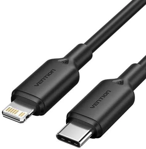 „Vention“ USB-C į „Lightning“ laidas 3A 480Mbps 1m Juodas