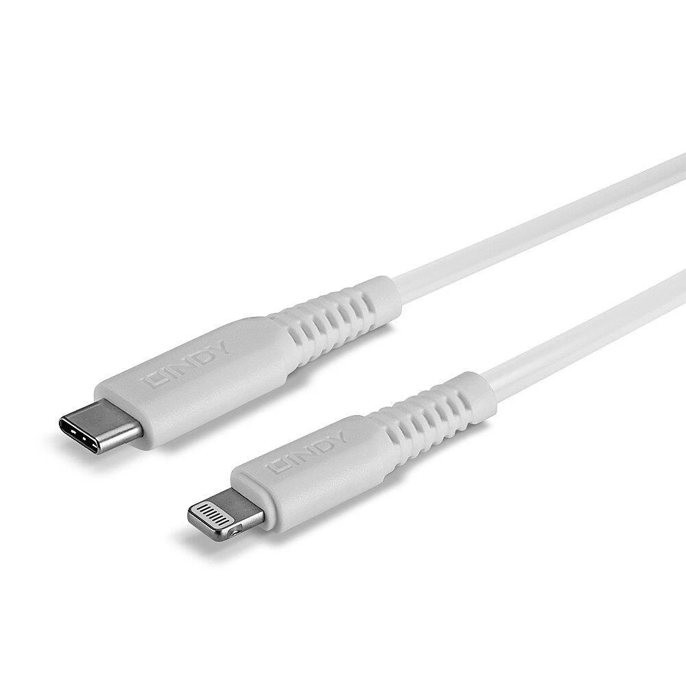 USB Kabelis - LINDY USB Type C į Lightning Laidas, 2 m, Baltas