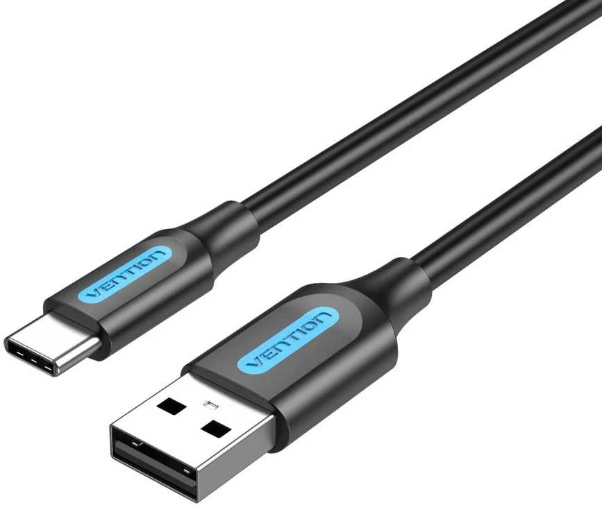 Įkrovimo laidas nuo USB 2.0 iki USB-C Vention COKBF 1m (juodas)