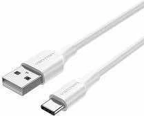 Vention USB 2.0 A į USB-C 3A kabelio ventiliacijos anga CTHWH 2m Balta