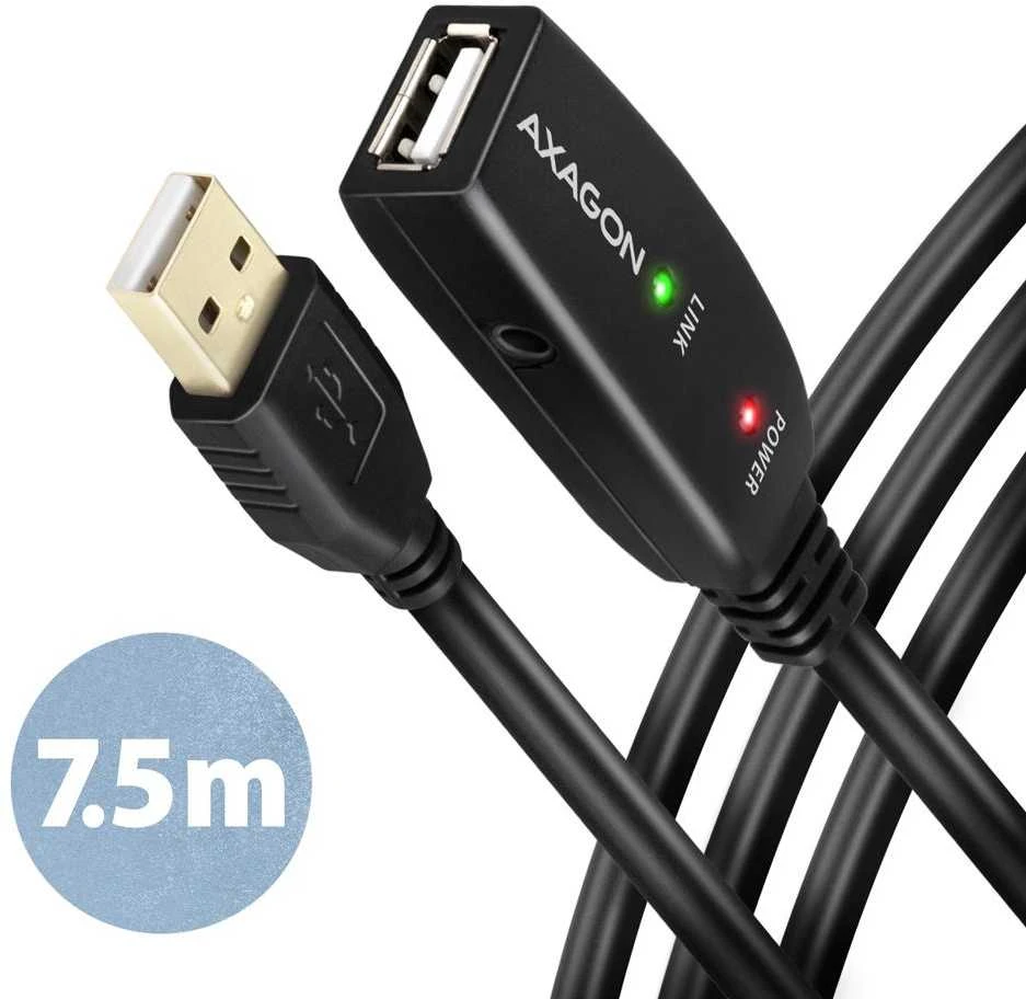 AXAGON | Aktyvus prailginimo kabelis, 7,5 m | ADR-207 | USB A tipo į USB A tipo