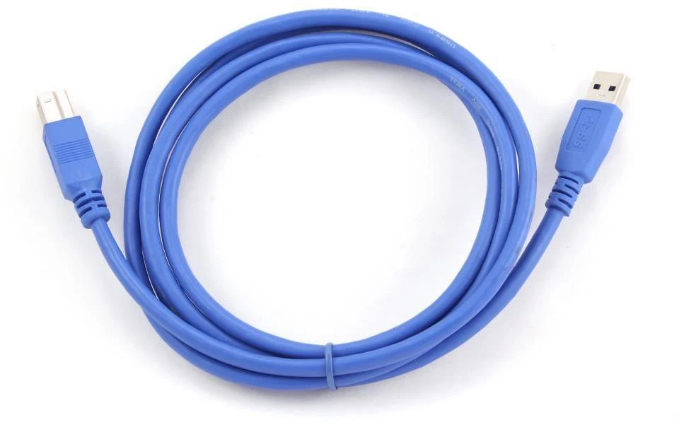 GEMBIRD CCP-USB3-AMBM-6 aukštos klasės USB 3.0 kabelis, USB A tipo kištukas - USB B tipo kištukas, 3 metrai, mėlynas