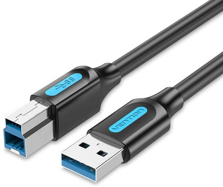 Vention USB 3.0 A–B laidas Ventiliacija COOBI 3m Juodas PVC