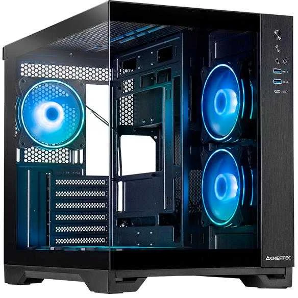 Chieftec Visio GM-30B-TG-OP juodas Tempered Glass x 2 Cube Juodas