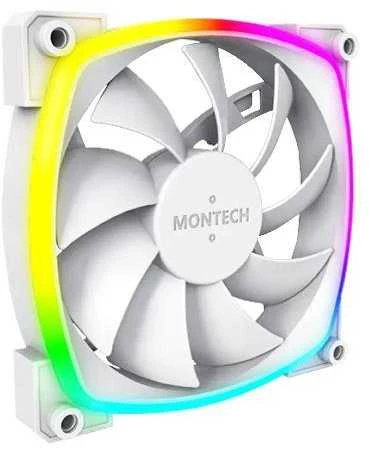 Montech AX120 PWM ARGB korpuso ventiliatorius, 3er Pack, baltos spalvos – 120mm
