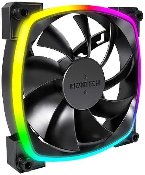 Montech Montech AX120 PWM ARGB ventiliatorius, 3 pak., juodas - 120mm