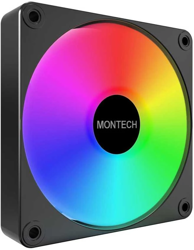 Montech GF120R V2 juodas ventiliatorius su ARGB apšvietimu