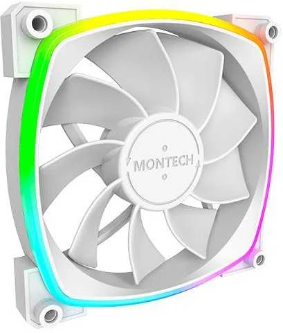 Montech RX120 PWM ARGB Reverse korpuso ventiliatorius – 120mm, baltos spalvos