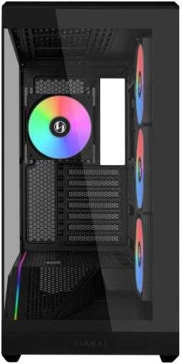 Lian Li Vector V100 PC-kompiuterio korpusas, Midi-Tower, ATX, RGB, Tempered Glass – juodos spalvos