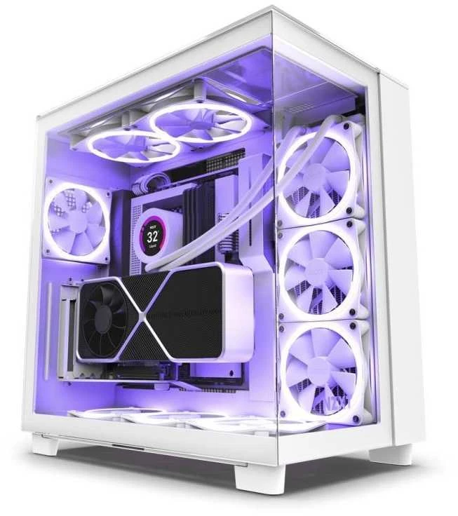NZXT PC dėklas H9 Elite Midi bokštinis langas baltas