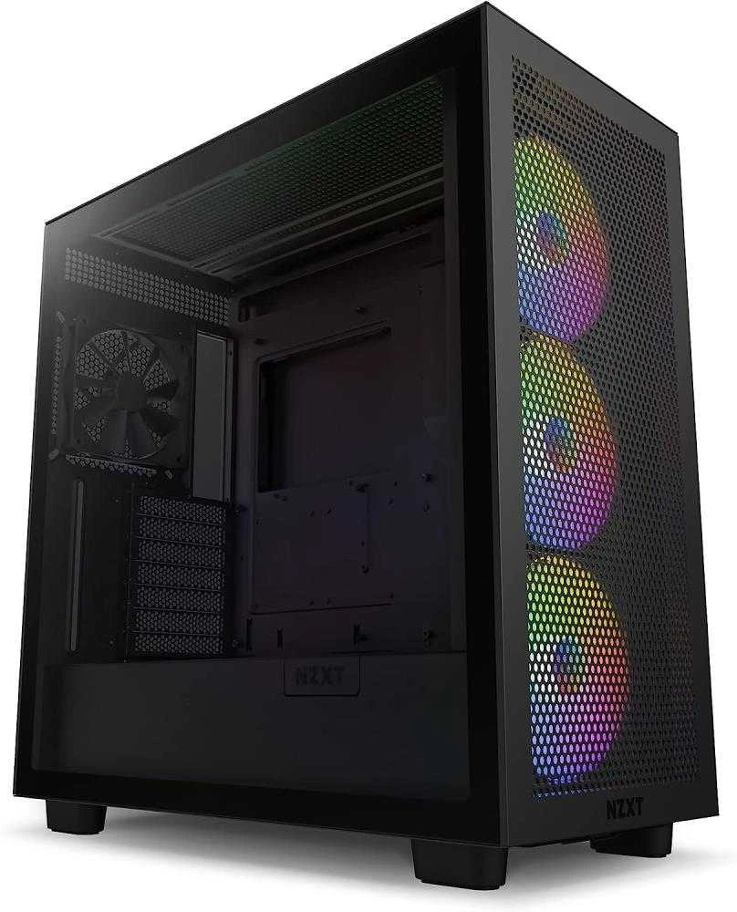 NZXT kompiuterio korpusas H7 Flow RGB 2024 midi bokštas juodas