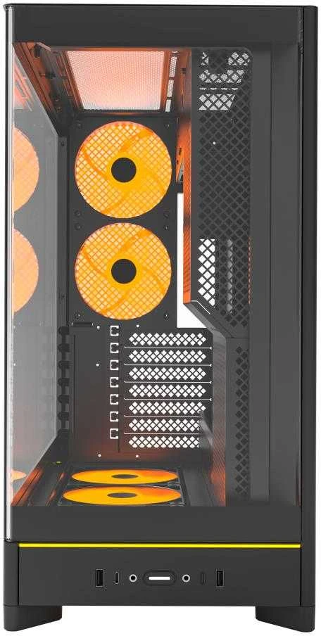 Montech HS02 PRO PC-kompiuterio korpusas, Midi-Tower, ATX, Tempered Glass, ARGB – juodos spalvos