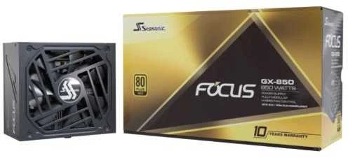 „Seasonic Focus GX 80 PLUS Gold“ maitinimo šaltinis, modulinis – 850 vatų, juodas