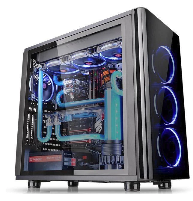 Thermaltake View 31 Tempered Glass Juodas