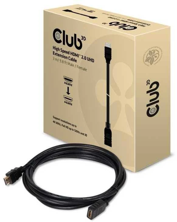 Kabelis Club 3D HDMI - HDMI 3m juoda (CAC-1321)