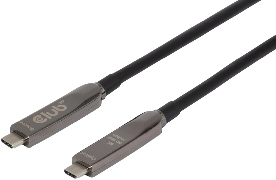 Kabelis USB Club 3D USB-C - USB-C 15 m Juodas (CAC-2580)