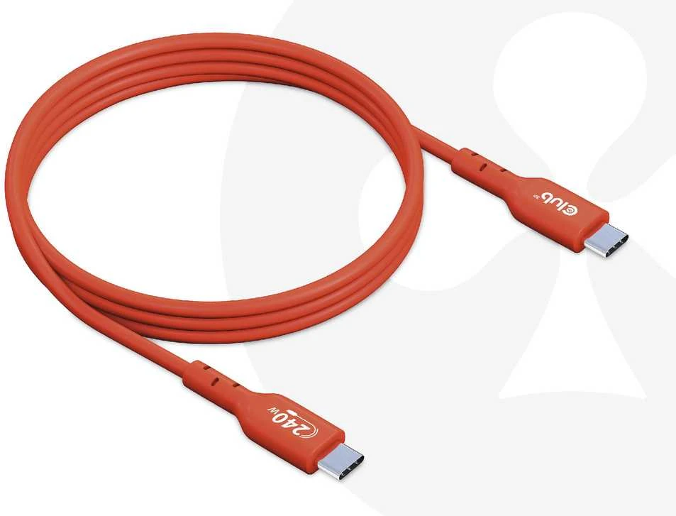 USB kabelis Club 3D USB-C - USB-C 1 m Raudona (CAC- 1511)
