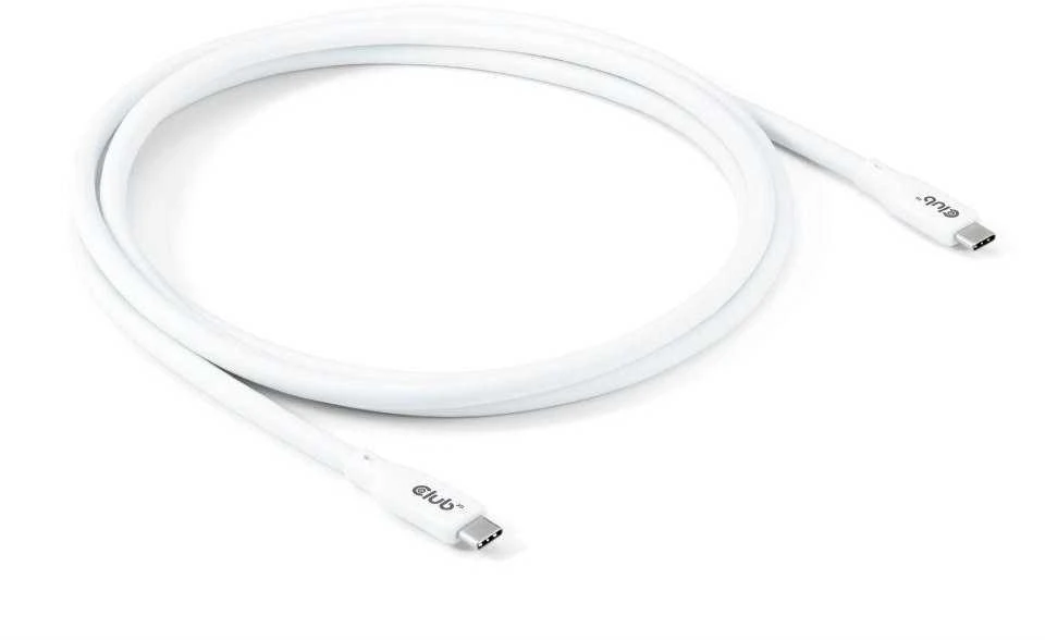 Club 3D Club3D Lifestyle USB-C Kabelis PD 240W,20Gbps 2m baltas St/St mažmeninė prekyba