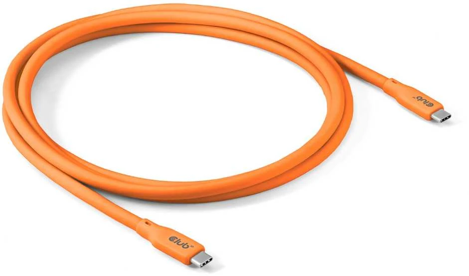 Kabelis USB Club 3D USB-C - USB-C 2 m Oranžinė (CAC-3000)