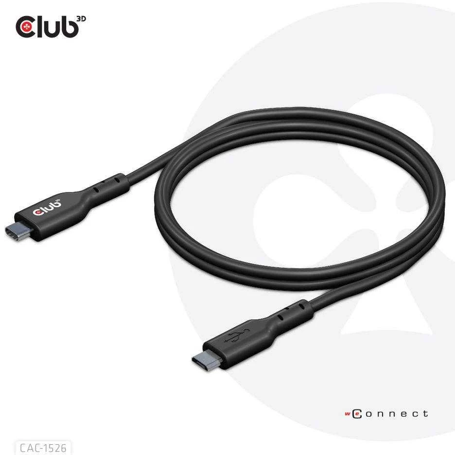 Club 3D Club3D Kabelis USB 3.2 Gen1 C tipo mikro USB laidas (M/M), dvikryptis, 1 m