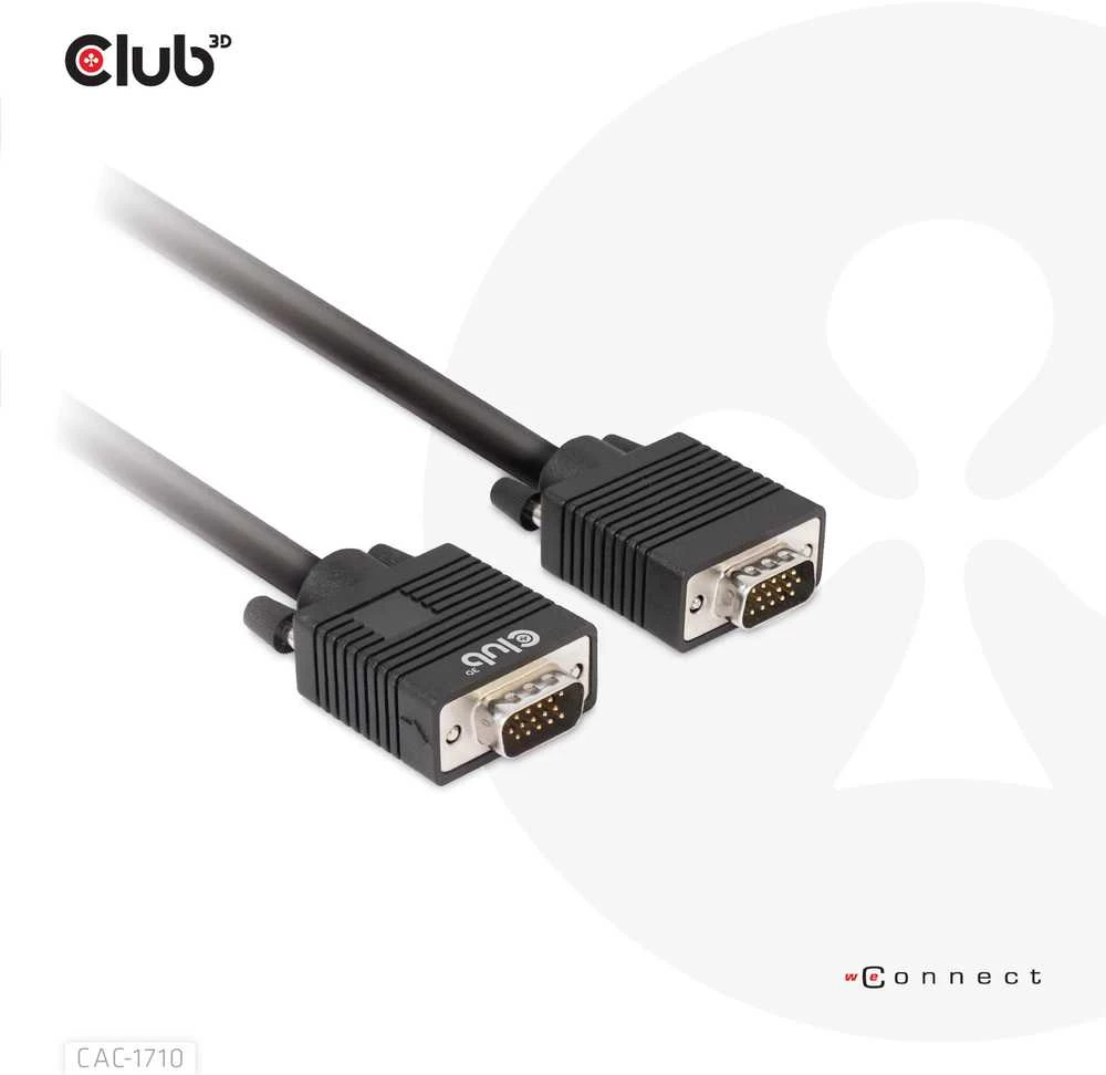 Kabelis Club 3D D-Sub (VGA) - D-Sub (VGA) 10m juoda (500716)