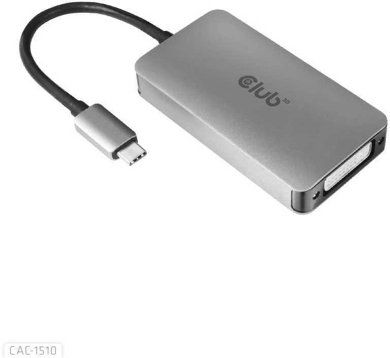 USB adapteris Club 3D USB-C – DVI Sidabrinis (CAC-1510)