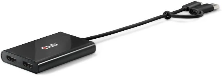 Adapteris AV Club 3D Club3D Adapteris USB-C (USB A adapteris) > 2x HDMI 4K@60Hz St/Bu mažmeninė prekyba