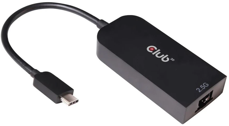 „Club 3D“ „Club3D“ USB 3.2 Gen 1 C tipo RJ45 2,5 Gbps adapteris, 24 cm
