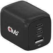 Club 3D Club3D kelioninis įkroviklis 65W GAN technologija, 3 prievadai (2xUSB-C + USB-A), PPS, Power Delivery (PD) 3.0 palaikymas