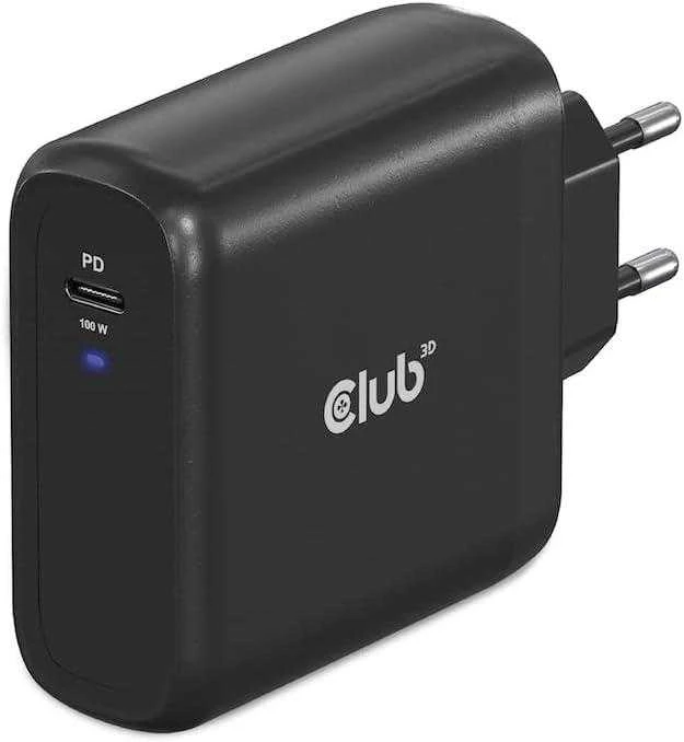 Įkroviklis Club 3D CAC-1908EU travel GaN 1x USB-C 100W