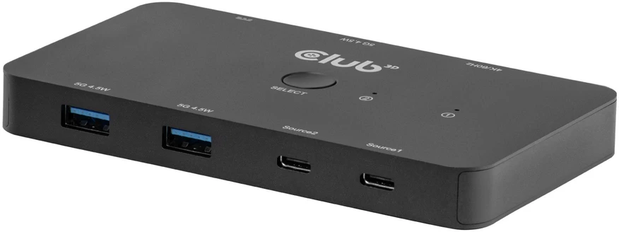 Club 3D KVM jungiklis su USB-C ir USB-A jungtimis