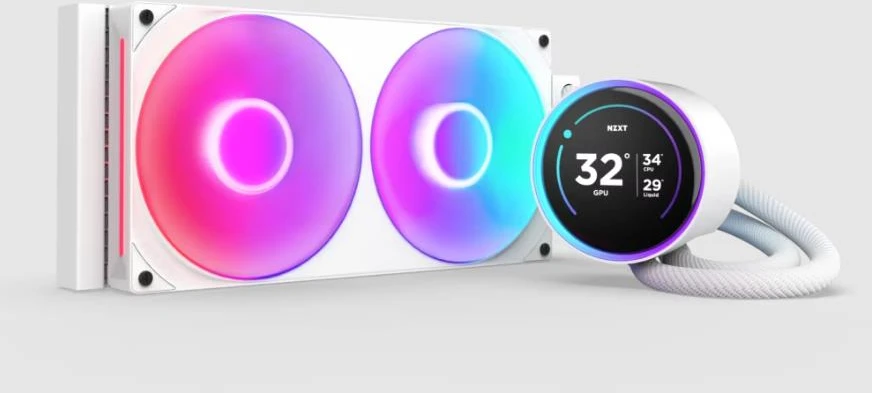 NZXT CPU vandens aušinimas Kraken Elite 280 RGB LCD Baltas
