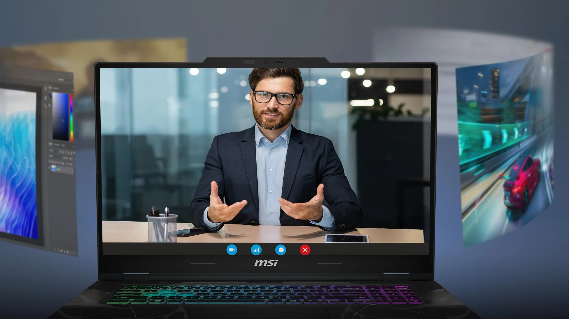 Nešiojamas žaidimų kompiuteris MSI Cyborg A17 AI B2HWFKG | 17.3