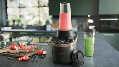 Philips Flip&Juice™ Didelio greičio maišytuvas su sulčiaspaudės moduliu HR3770/10, Juodas aprašymas - Prekės nuotrauka