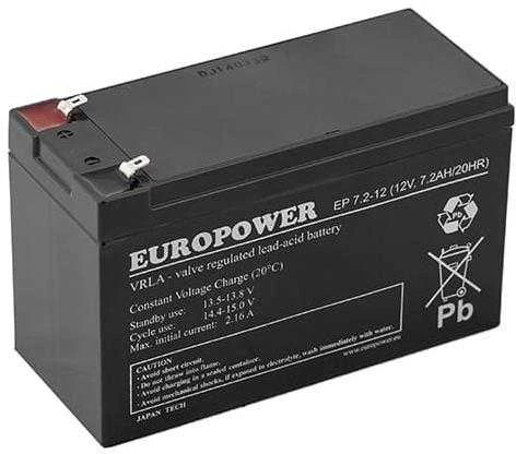 Europower EMU 12V 7.2AH VRLA/EP7.2-12 T2