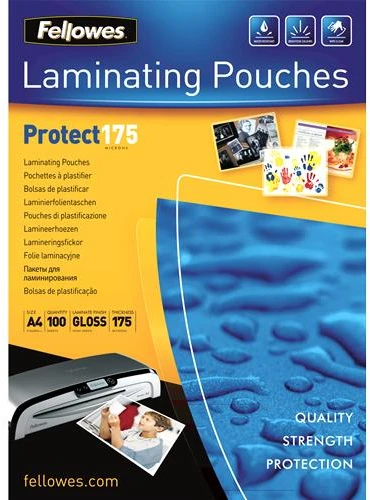 Fellowes A4 blizgus 175 mikronų laminavimo maišelis - 100 pak