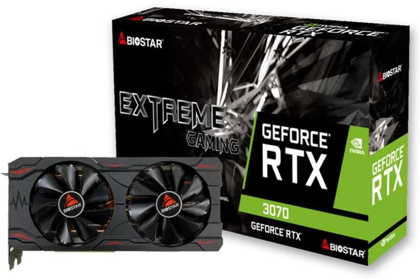Biostar VN3706RM82 vaizdo plokštė NVIDIA GeForce RTX 3070 8 GB GDDR6
