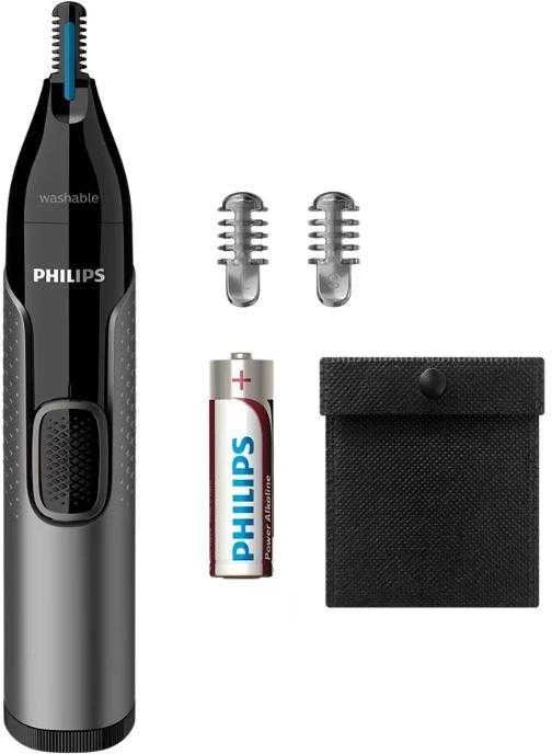 Philips series 3000 Patogi nosies, ausų ir antakių kirpimo mašinėlė NT3650/16 100 % atspari vandeniui, dvipusė apsaugos sistema