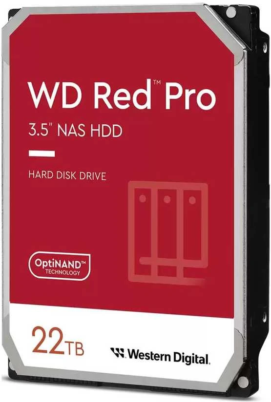 HDD WESTERN DIGITAL Raudona Pro 22TB SATA 512 MB 7200 rpm 3,5" WD221KFGX