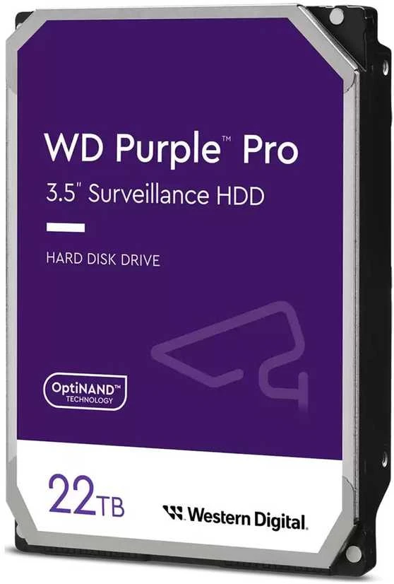 HDD WESTERN DIGITAL Violetinė Pro 22TB 512 MB 7200 rpm 3,5" WD221PURP