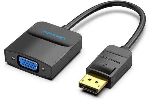 Adapteris AV Vention I/O ADAPTER DP TO VGA/0.15M Juodas HBFBB VENTION